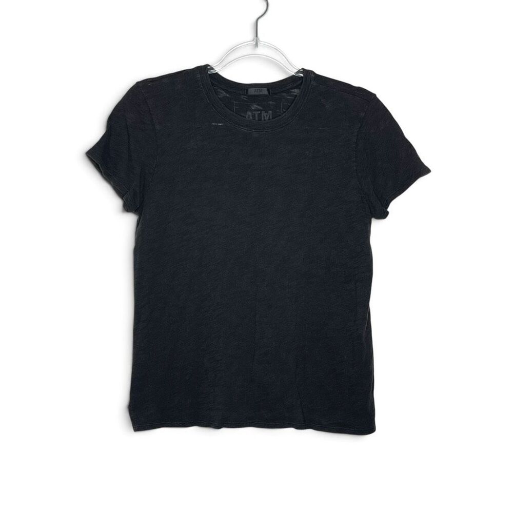 ATM Anthony Thomas Melillo Slub Jersey Crew Neck T-shirt Black Women’s Medium